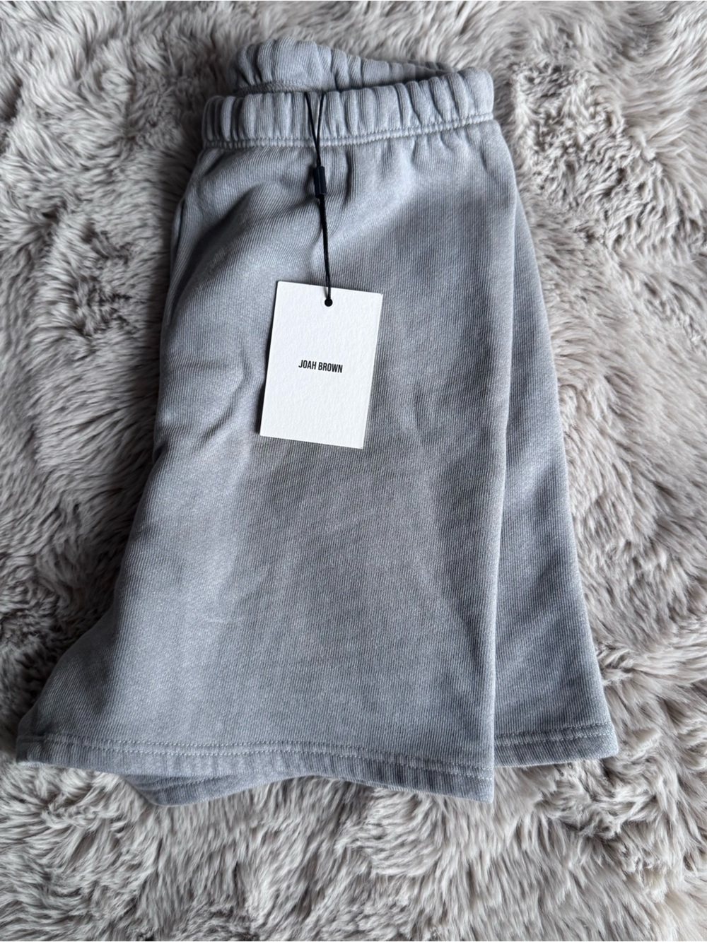 Joah Brown High-Rise Fitted Bike Shorts in Light Gray - Picture 4 of 4